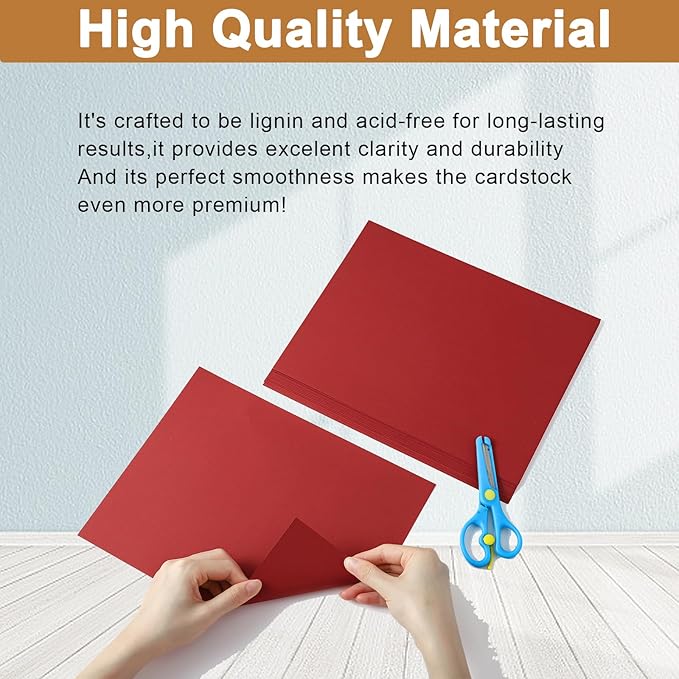 28 Sheets Christmas Red Cardstock 8.5 x 11 Craft Paper, 92lb Dark Red Card Stock for DIY Card Making, Thank You Cards, Wedding, Invitations, Birthday