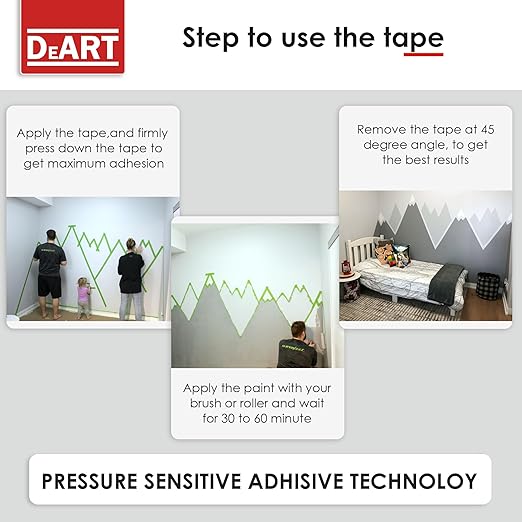 DEART Colored Masking Painters Labeling Tape Masking Tape 1 inch Color Painter Tapes for Arts & Crafts Labeling or Coding, Kids Art Supplies Color Tape Rolls, Colorful Craft Tapes