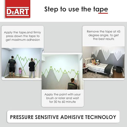 DEART Colored Masking Painters Labeling Tape Masking Tape 1 inch Color Painter Tapes for Arts & Crafts Labeling or Coding, Kids Art Supplies Color Tape Rolls, Colorful Craft Tapes
