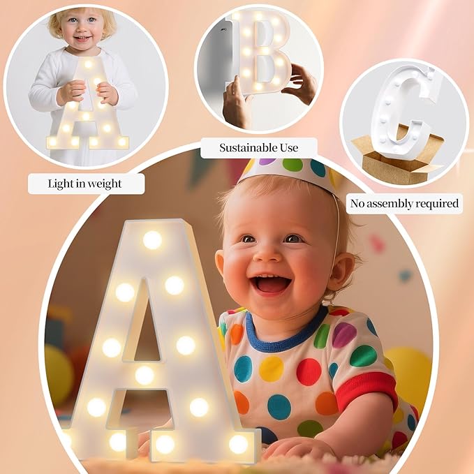 LED Marquee Light Up Letters Sign - Lighted Letters Alphabet for Birthday, Graduation, Bar Wall & Table Party Decor, Wedding Anniversary and Christmas Decorations, Letter V