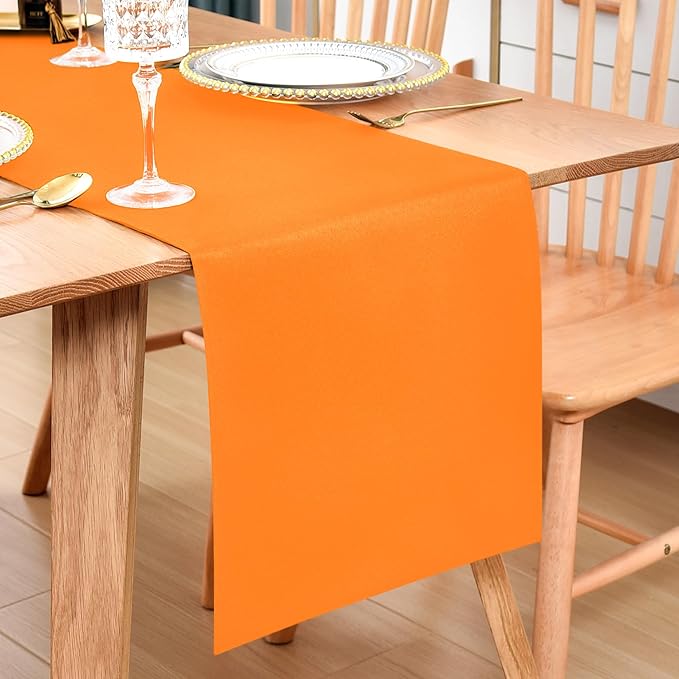 Farmhouse Orange Table Runner Dining Table Runners 90 Inches Long Coffee Table Runner for Dresser Living Room Bedroom Holiday Party Banquet 12X90 Inch