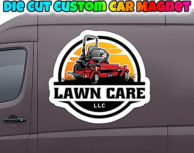Custom Car Magnet Sign | Personalized Logo for Your Car Van Truck | Advertise Your Business | Large Size |Professionally Printed