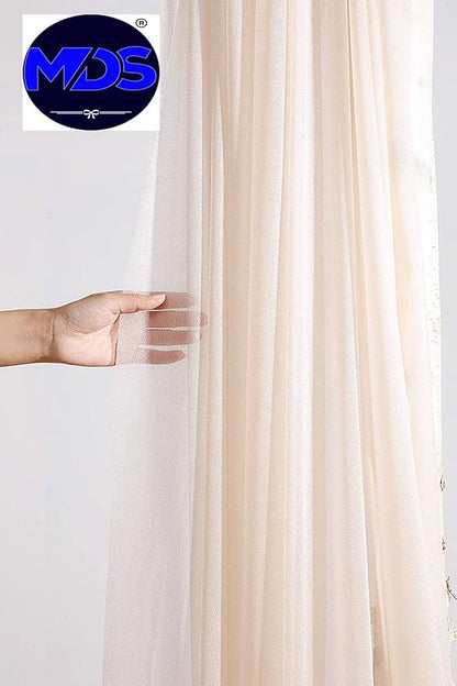 MDS Halloween Chiffon Draping Fabric - 2 Panel, 30" Wide x 100ft Long - Sheer Spooky Arbor & Canopy Drapery for Haunted House Backdrops, Party Ceilings, DIY Costumes & Themed Events - Nude