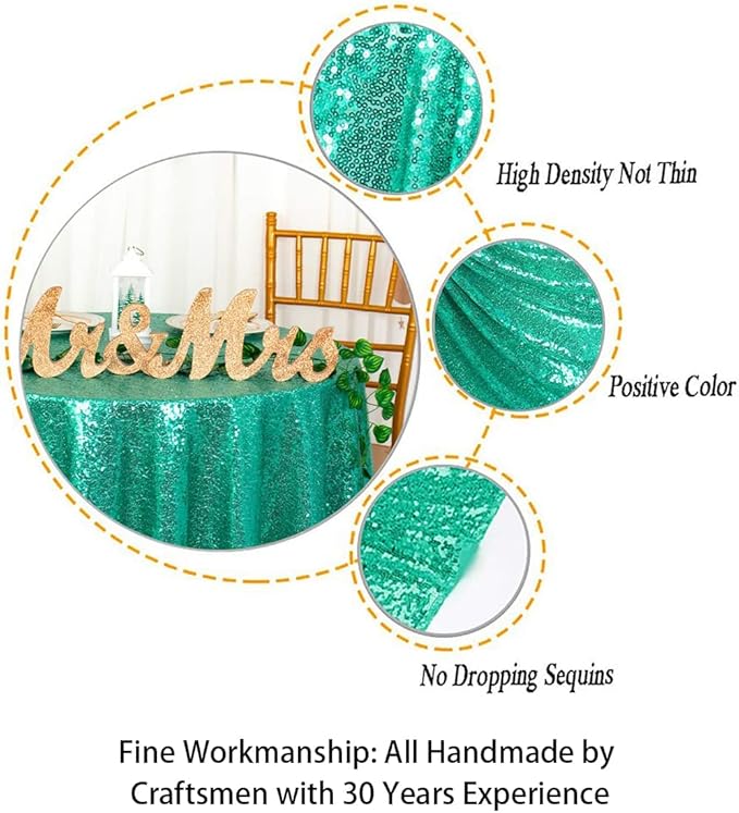 ShinyBeauty Sequin Tablecloth Square 54x54-Inch Green Table Cloths for Round Tables Christmas Green Sequin Fabric Table Overlay Glitter Tablecloths Linen for Party Small Square Wedding