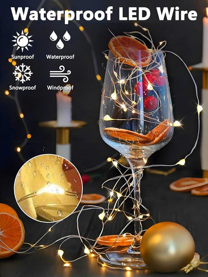 3-Pack 78FT 240 LED Fairy Lights Battery Operated with Timer & Remote, Waterproof Twinkle Lights Indoor Outdoor 8 Modes for Bedroom Centerpiece Wedding DIY Party Christmas Classroom Dorm Decoration