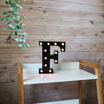 OYCBUZO Light Up Black Alphabet Marquee Letters Sign LED Marquee Number Lights Sign for Night Light Home Bar Christmas Lamp Birthday Party Wedding Decoration F