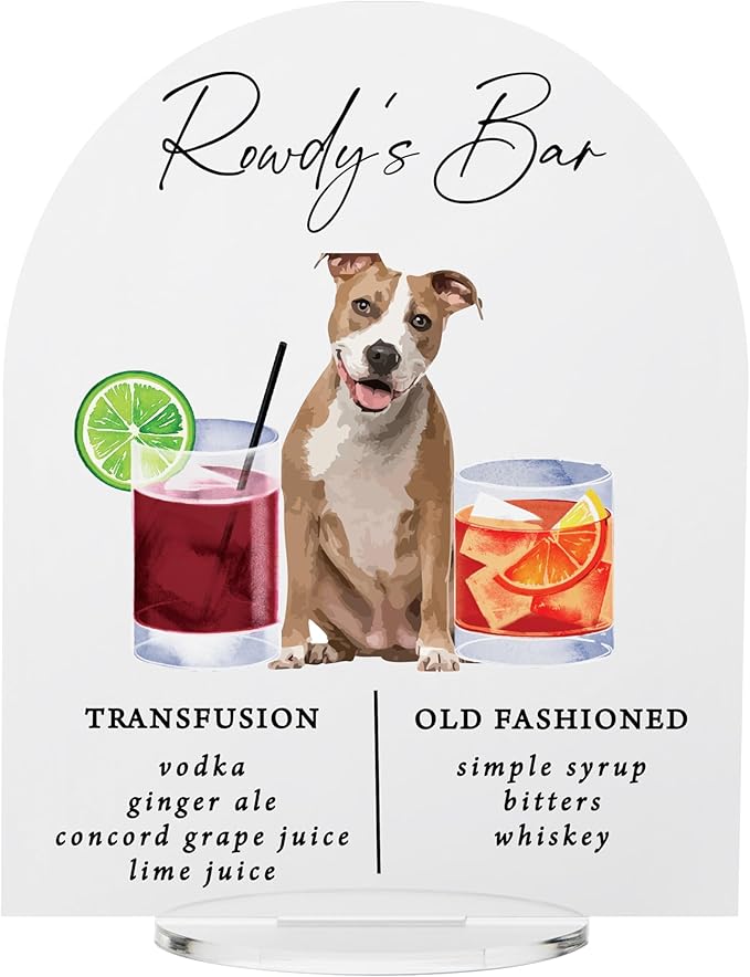 Pet Signature Drink Wedding Signs