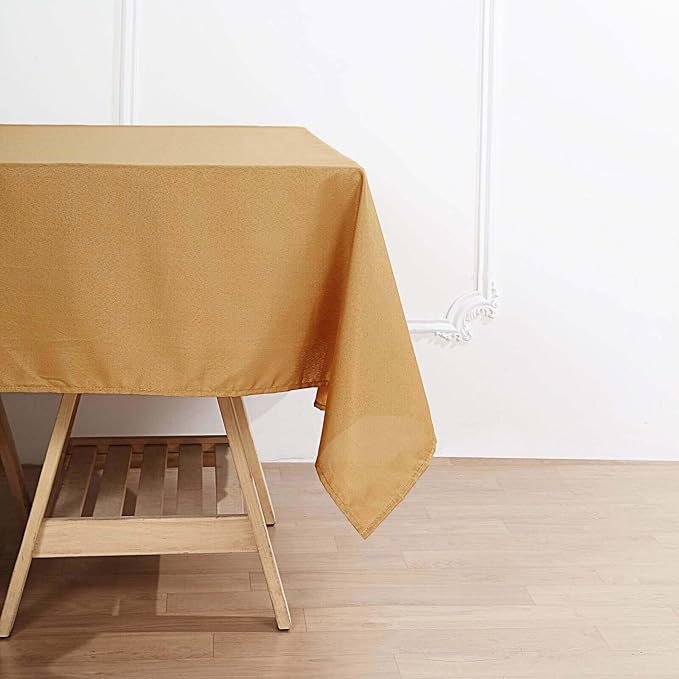 Efavormart 70" Square Linens Gold Wholesale Linens Polyester Square Linen Tablecloth for Wedding Banquet Party Restaurant