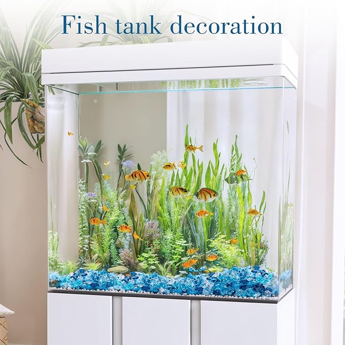 DomeStar 500PCS Fake Ice, Assorted Acrylic Glass Beads,Vase Fillers Fish Tank Decor Table Scatter Decoration
