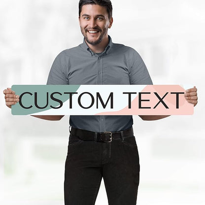 Custom Sign, Custom Street Sign, 11 Font Colors, 13 Font Styles, 4 Hole Options, 22 Sizes, 6x36 Inches, Rust Free DiBound, Fade Resistant, Made in USA by My Sign Center (Minimalist)