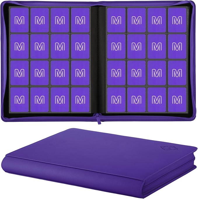 Premium Card Binder 16 Pocket,Trading Card Binder Holds up to 1000+Cards Sturdy Card Collection Album, Card Holder Folders for MTG, TCG, Game Cards & Sports Cards