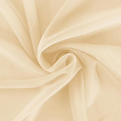 Champage Gold Fall Elegant Arch Draping Fabric Outdoor 1 Panel 29" × 20Ft Sheer Chiffon Curtain Drapes for Wedding Ceremony Birthday Party Garden Brunch