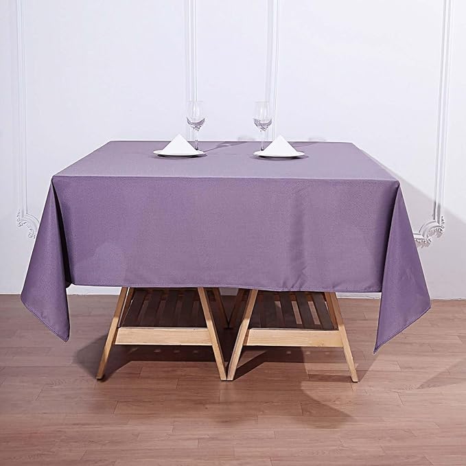 Efavormart 70" Square Linens Violet Amethyst Wholesale Linens Polyester Square Linen Tablecloth for Wedding Banquet Restaurant