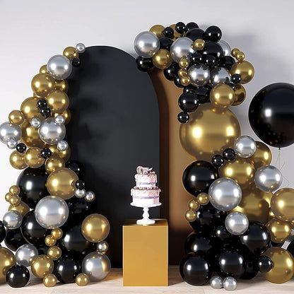 Wedding Arch Covers Spandex Arch Backdrop Covers (7.2FT,6.6FT,6FT) Set of 3 Arch Stand Cover Arch Covers Stretchy Backdrop for Wedding Birthday Party Decoration Baby Shower (Black)