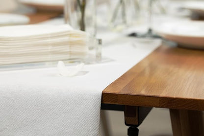 American Homestead Paper Table Runner Roll - 78 ft. Disposable Linen-Like Table Cover Roll - 20 Perforated Table Runners (16" x 48") for Parties, Weddings, and Events - Black