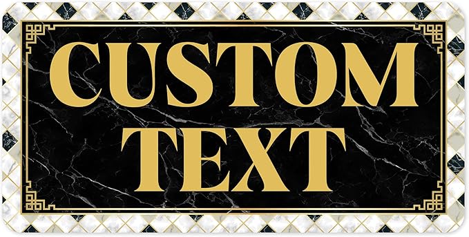 Custom Sign, Custom Street Sign, 11 Font Colors, 13 Font Styles, 4 Hole Options, 22 Sizes, 9x18 Inches, Rust Free DiBound, Fade Resistant, Made in USA by My Sign Center (Marble Tile)