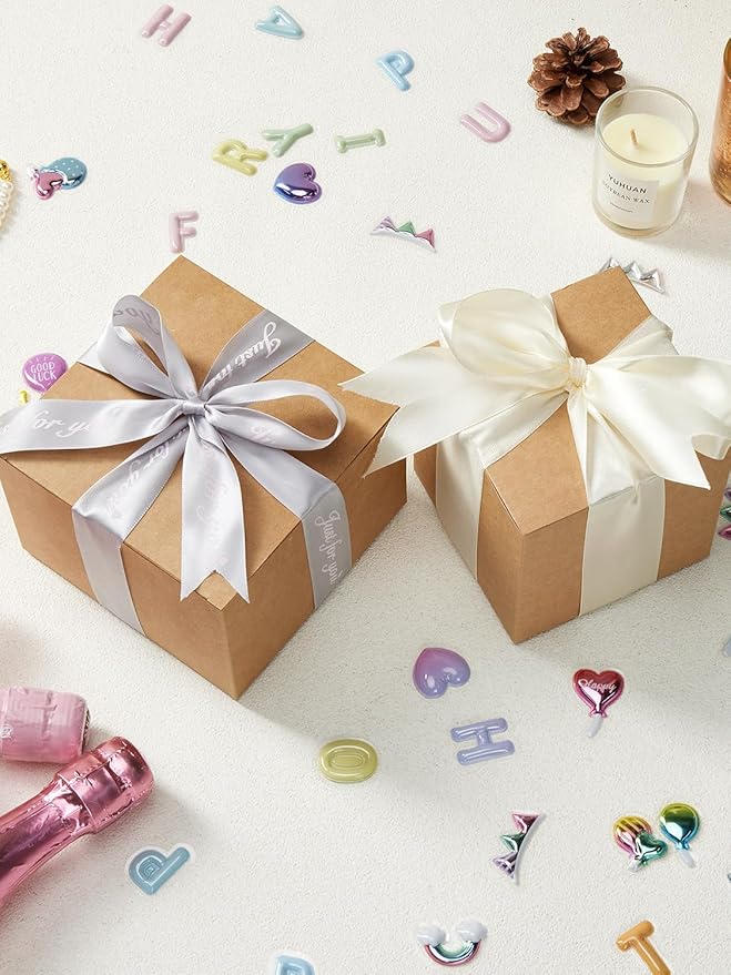 Eupako Gift Boxes 4x4x4 25 Pack Brown Kraft Paper Box with Lids Party Favor Boxes for Bridesmaids Proposal, Crafting, Cupcake, Wedding, Christmas