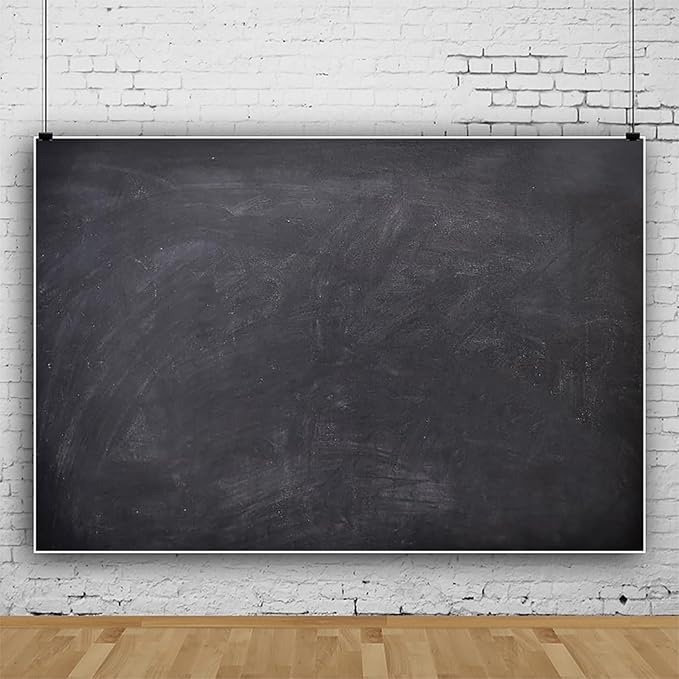 Renaiss 5x3ft Blank Blackboard Backdrop for Photoshoot Man Woman Portrait DIY Chalkboard Photography Background Back to School Banner School Season Photo Booth Props Wedding Teachers` Day Party Decor