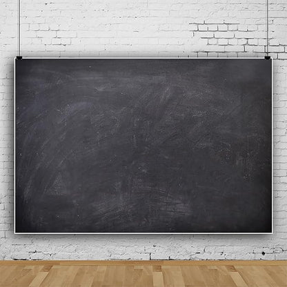 Renaiss 10x7ft Blank Blackboard Backdrop for Photoshoot Man Woman Portrait DIY Chalkboard Photography Background Back To School Banner School Season Photo Booth Props Wedding Teachers` Day Party Decor