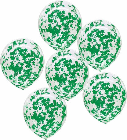 Green Star Foil Confetti Beautiful Metallic Table Confetti Glitter for Fill Balloons, Wedding,Birthday,Party,St. Patrick's Day，Festival Decoration(8000PCS)