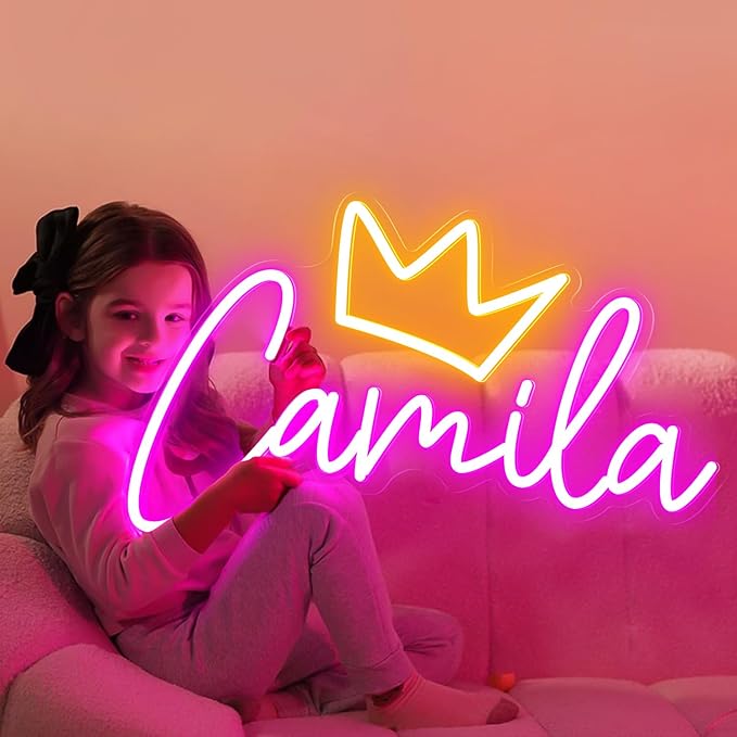Custom Neon Signs, Large Custom Led Neon Name Sign for Room Decor, Personalized Large Led Name Light Sign - Neon Sign Customizable for Wedding Birthday Party Bar Shop, Custom Logo Neon Sign