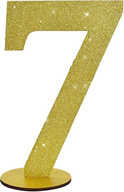 TONIFUL 11.8 Inch Gold Glitter Numbers Table Centerpieces 0-9 Birthday Party Decorations,Shining Gold Digital 7 for Birthday Party,Wedding,Bridal Shower,Engagement,Photo Shoot,Anniversary