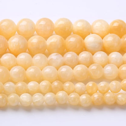 Rice Topaz Stone Beads Gemstone Round Crystal Energy Jade Beads Stone Beads for Jewelry Making DIY Bracelet Necklace Jewelry Making 1 Strand 15.5inch 4MM