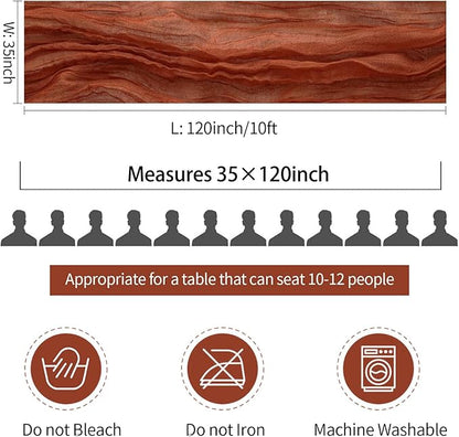 12 Pack Fall Table Runner Terracotta Cheesecloth Table Runner 35x120 Inch Rust Gauze Burnt Orange Cheese Cloth for Wedding Baby Bridal Shower Party Centerpiece Sheer Thanksgiving Fall Decorations