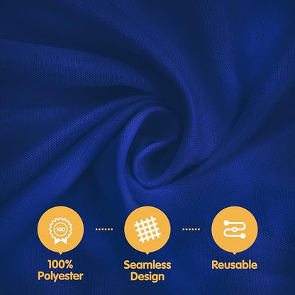 BRILLMAX 6 Pack Navy Blue Round Tablecloths 90 Inch - Circle Bulk Linen Polyester Fabric Washable Table Cloth Cover for Wedding Reception Banquet Birthday Party Buffet Restaurant