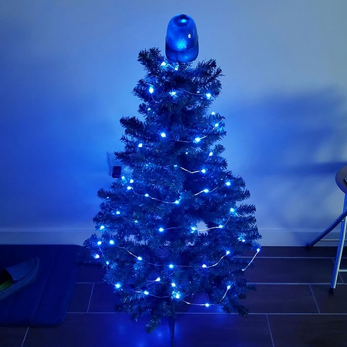 66Ft 200LED Fairy Lights Plug in, Waterproof String Lights Outdoor & Indoor 8 Modes with Timer, Christmas Light Bedroom Decor, Twinkle Light for Girl's Room Garden Christmas Decorations (Blue)