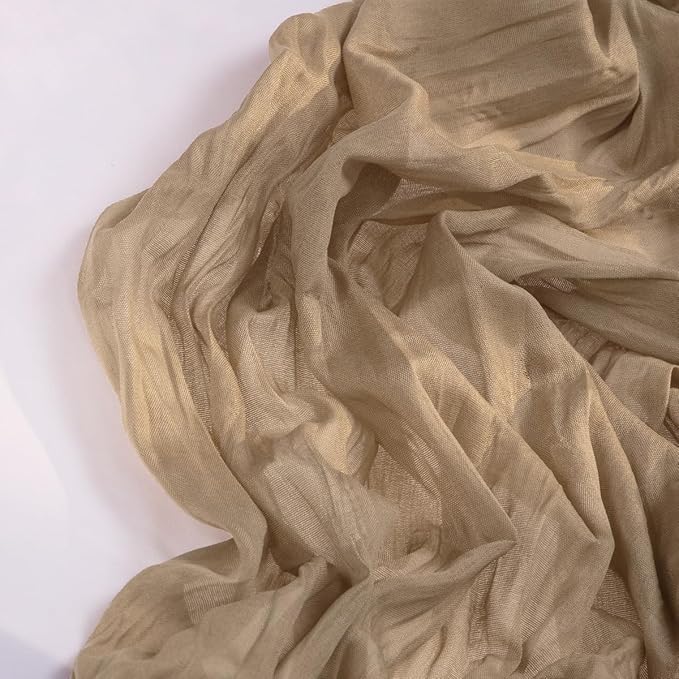 Nude Cheesecloth Table Runner Fall Table Runner Boho Gauze 120 Inches Coffee Cheese Cloth Fall Table Decorations for Thanksgiving Wedding Bridal Baby Shower Tea Party Decor
