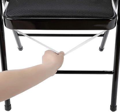 Peomeise Stretch Spandex Folding Chair Cover for Wedding Party Dining Banquet Event (Purple,6pcs)