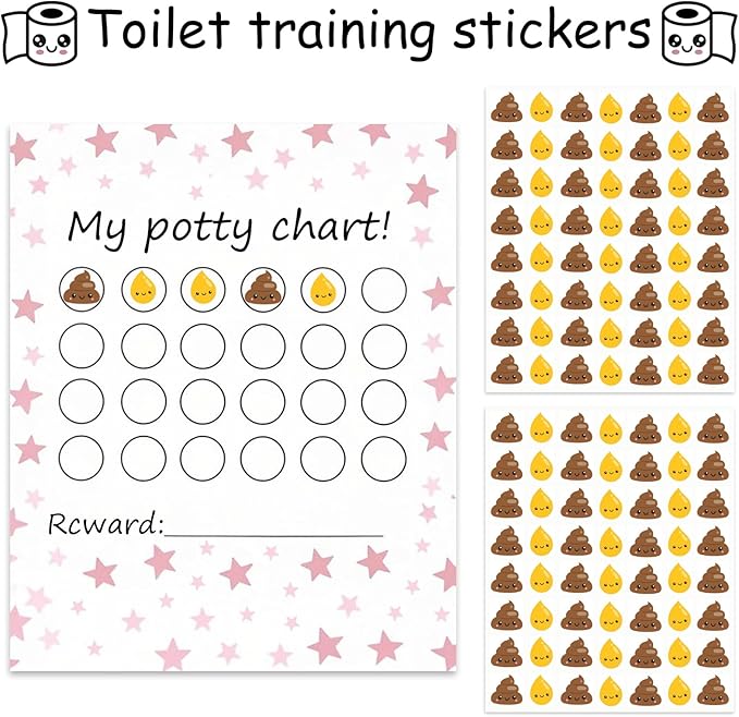 Stickers for Potty Training, 608 Pieces Sticker Party Favor Decorations Journal Teachers Scrapbooking Kids Party Supplies