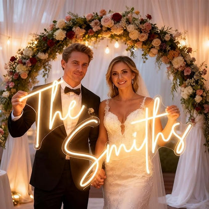 Custom Neon Sign for Wall Decor Personalized LED Neon Wedding Light Sign Customizable Bedroom Room Decor Aesthetic Birthday Gift