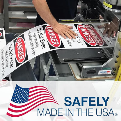 Custom OSHA Style Danger Sign 12" x 18" Adhesive Vinyl Sign, Customizable "Your Text Here", by AccuformNMC Made in USA