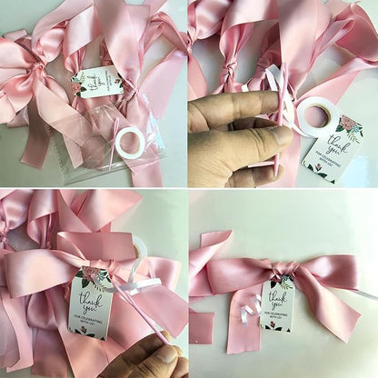 Pre-Assembled Red Bow Garland | Double Side Satin Silk Bow Banner 6FT+ 3ft Extend Ribbon for Coquette Birthday Bridal Shower & Bachelorette Party,Read to Hanging (Red, 6ft)