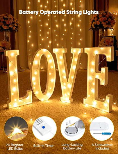 Minetom 12 Pack Fairy Lights Battery Operated String Lights, 8 Modes & Timer, 7ft 20LED Waterproof Silver Wire Twinkle Lights, Firefly Starry Moon Lights for Mason Jars DIY Christmas Wedding Party