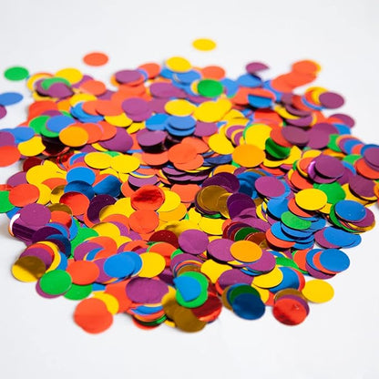 Rainbow Foil Confetti,Colorful Round Dots Glitter Table Confetti,Sparkling for Party Decorations(1.76 OZ)
