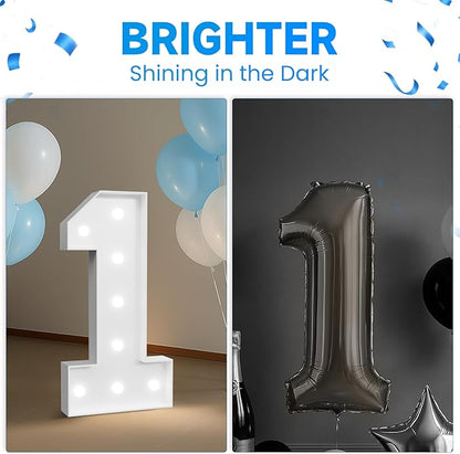3FT Marquee Numbers 18, Happy 18th Birthday Decorations for Girls Boys, Large 18 Light up Number for 18 Years Old Birthday Party Supplies, 18th Anniversary Party Decor