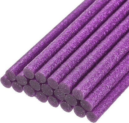 uxcell 20pcs Hot Glue Sticks for Glue Gun 11mm/0.43-inch x 4-inch Mini Hot Melt Adhesive Glue Stick Glitter Purple