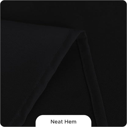 Fitable 8 Pack Table Cloth Rectangle Table: Stain and Wrinkle Resistant Tablecloth Rectangular, Washable Polyester Tablecloths for Wedding Party Dining Banquet Event Catering(Black, 70x120 Inch)