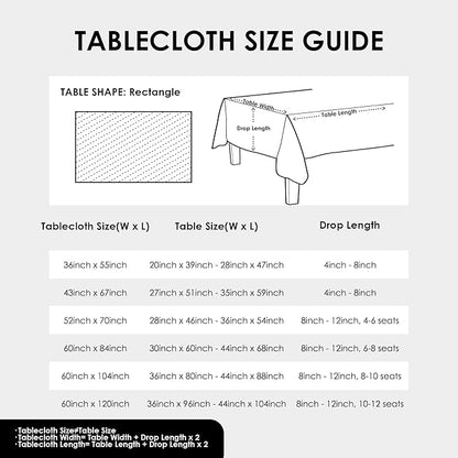 Rectangle Navy Tablecloth 60 x 84 Inch Polyester Fabric Washable Table Cloth Decorative Wrinkle Resistant Solid Color Table Cover for Kitchen Dinning Party Wedding Camping