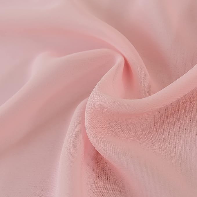 6Pack 9ft Chiffon Table Runner 14x108 Inch Sheer Romantic Table Runner for Wedding Birthday Party Bridal Shower Outdoor Decoration-Light Pink