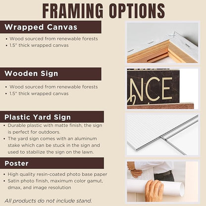 Customized Weddings Poster Signs for Bride & Groom, Personalized Wedding Welcome Sign, Gifts for Weddings, Anniversary, Bridal Party, Custom Reception Canvas/Wooden Sign for Ceremony