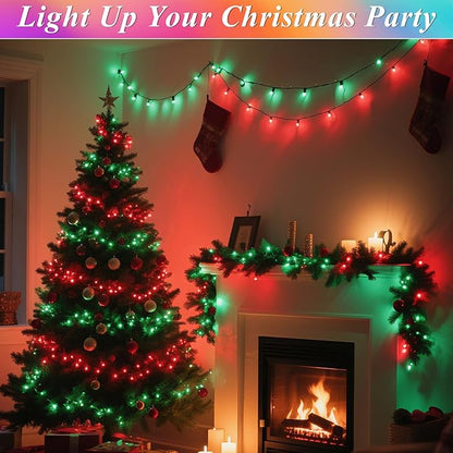 Lovelite 164FT Christmas Lights Outdoor, 35 Colors Changing 500 LED String Lights Green Wire Remote Timer, Waterproof Halloween Light for Indoor Outdoor Holiday Party Xmas Tree Wedding Decor