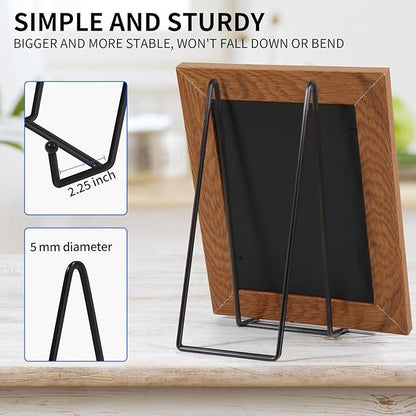 Decolore 10 Inch 3 Pack Large Black Table Easel Plate Stands for Display Plate Holder Display Stand for Decorative Plate, Poster, Tabletop Art and Platter