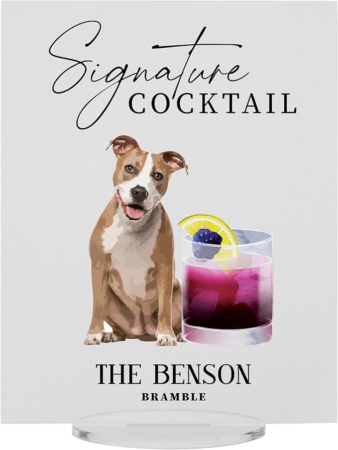 Pet Signature Drink Wedding Signs