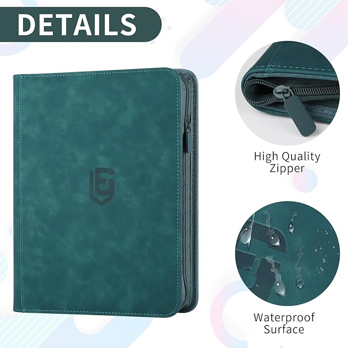 9 Pocket Card Binder,540 Pocket Trading Card Binders,Loading Pocket Collectible Card Album for MTG, TCG, Sport Card, Game Cards Dark Green
