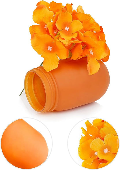 CNVOILA Thanksgiving Decorations, Thanksgiving Themed Mason Jars Centerpiece with Flower Decor - Perfect for Thanksgiving Decor Indoor, Home, Office, Dining Table