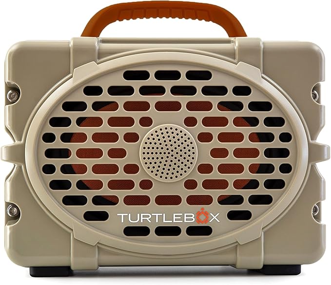 Turtlebox Original Gen 3: Portable Outdoor Bluetooth Speaker – Ultra-Loud (120dB), Waterproof (IP67), Rugged, Impact-Resistant, 3-Day Battery | Party Mode: Unlimited Pairing Stereo, Tan/Burnt Orange